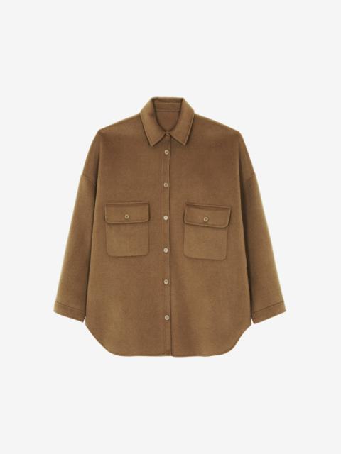 The Frankie Shop Dallas Wool Overshirt - Camel