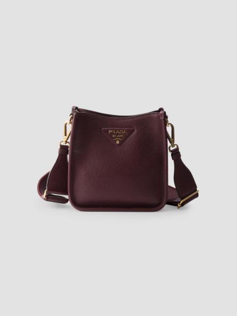 Prada Women's Mini Leather Shoulder Bag - Dark Red