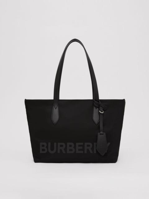 Burberry Logo Print Nylon Small Tote