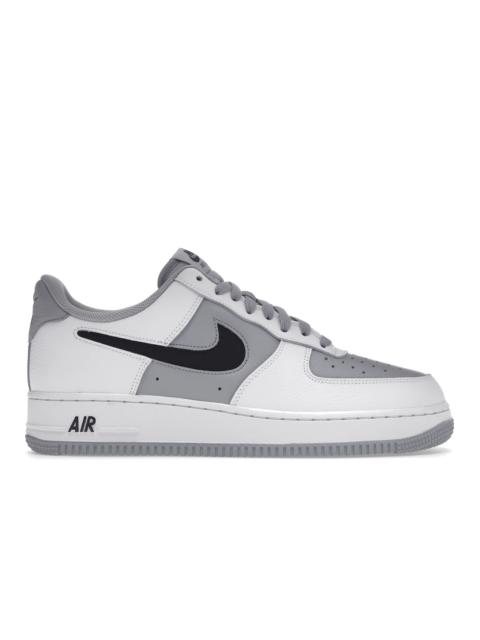 Nike Air Force 1 Low Cut-Out White Grey Black Swoosh