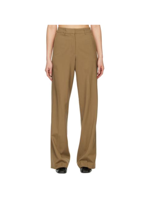 ARCH THE Brown Simple Line Trousers