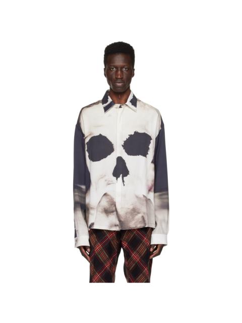 424 Black & Off-White Printed Shirt