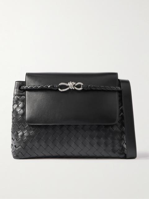 Bottega Veneta Andiamo Medium Intrecciato Leather Tote Bag