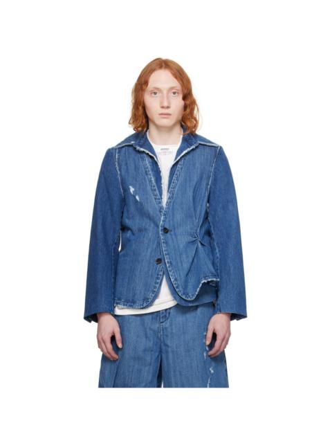 ADER error Blue Alviat Denim Blazer