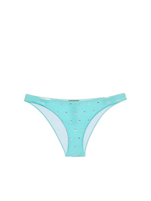 crystal-embellished velvet bikini bottom