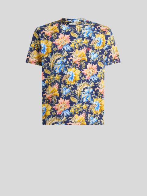 Etro COTTON JERSEY T-SHIRT WITH FLORAL MOTIF
