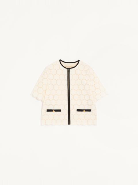 Valentino JACKET IN FLEURS A JOUR COTTON