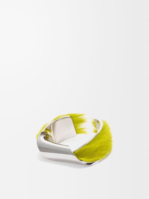 Loewe Thin twisted cuff in hairy calfskin