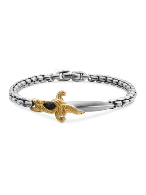 DAVID YURMAN Men's Waves Dagger Bracelet with 18K Yellow Gold and Sterling Silver - Silver