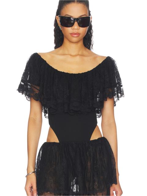 RONNY KOBO Rosette Bodysuit