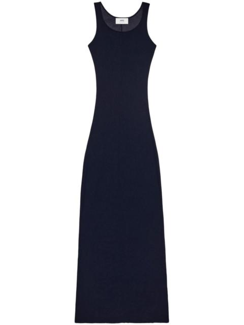 AMI Paris ribbed jersey sleeveless maxi dress