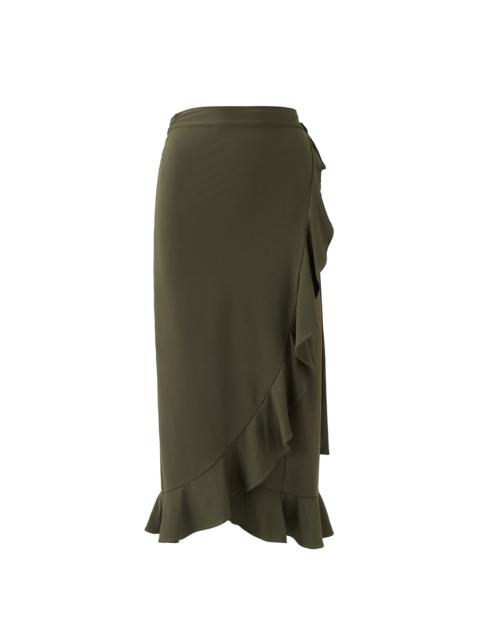 MELISSA ODABASH CASSIDY OLIVE SKIRT