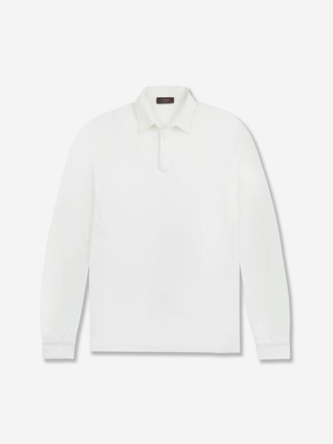 SLOWEAR Slim fit Interlock cotton polo shirt