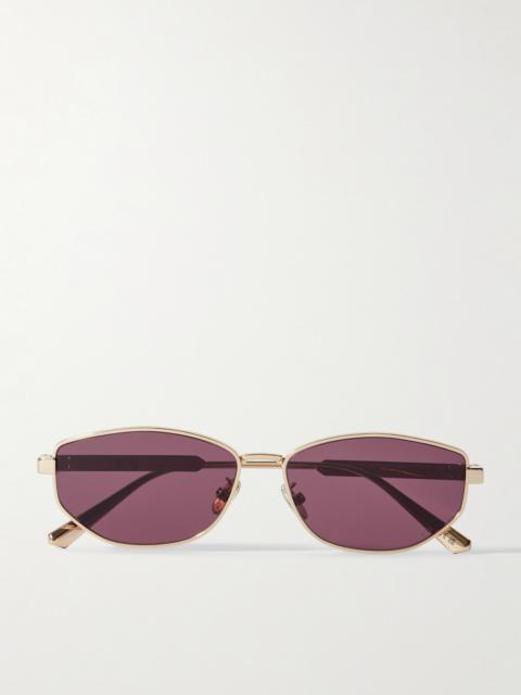 Dior Diorcannage B1u Oval-frame Rose Gold-tone Sunglasses