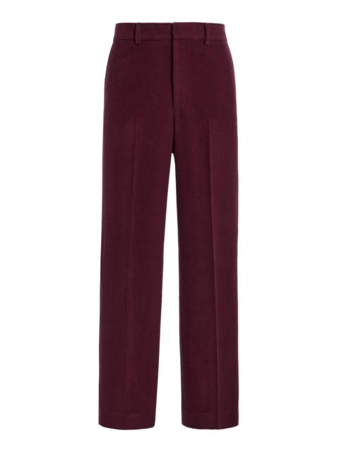 GABRIELA HEARST Harold Straight-leg Trouser in Plum Cashmere Corduroy