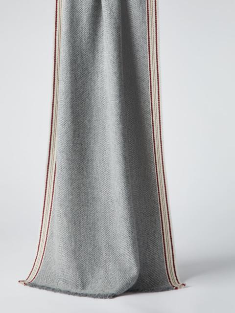 Brunello Cucinelli Cashmere scarf with striped edge
