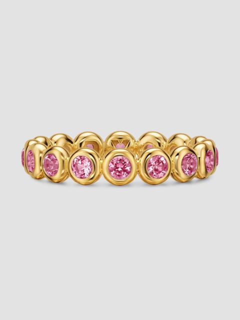 DAVID YURMAN Women's Bezel Set Band Ring in 18K Yellow Gold - Pink Tourmaline