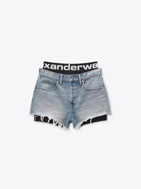 Alexander Wang pre-styled relaxed logo bike short