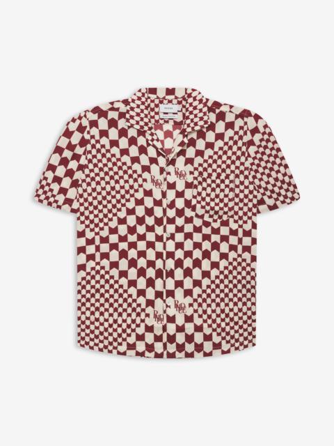 Rhude RAYON CHECKER BUTTON UP