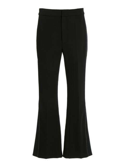 Rib Detail Cropped Trouser black