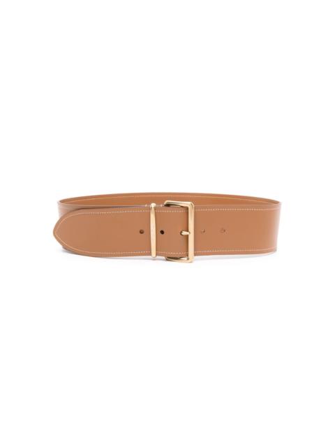 Miu Miu logo-engraved buckle leather belt