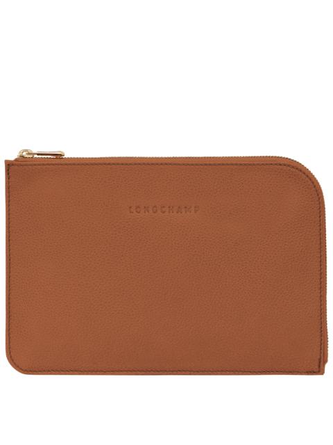 Longchamp Le Foulonné Pouch Caramel - Leather