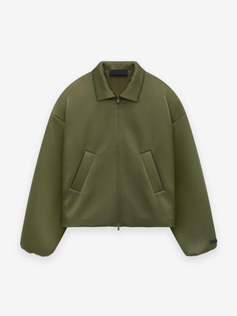 ESSENTIALS Womens Satin Nylon Bomber Jacket