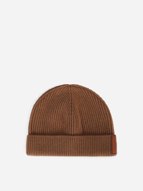 Wool fisherman’s rib knit hat