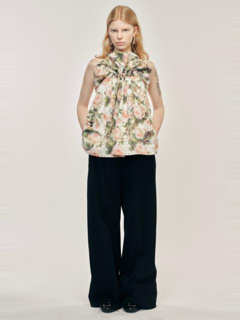 Simone Rocha Ruched Duchess Chain Balloon Top