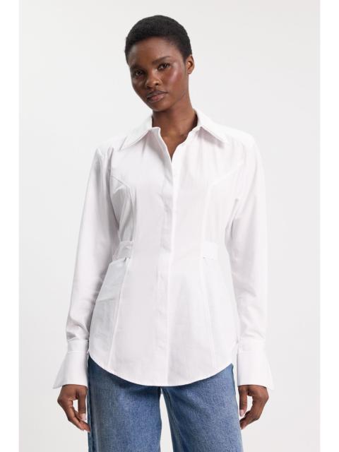 KAREN MILLEN Woven Fitted Buttoned Shirt