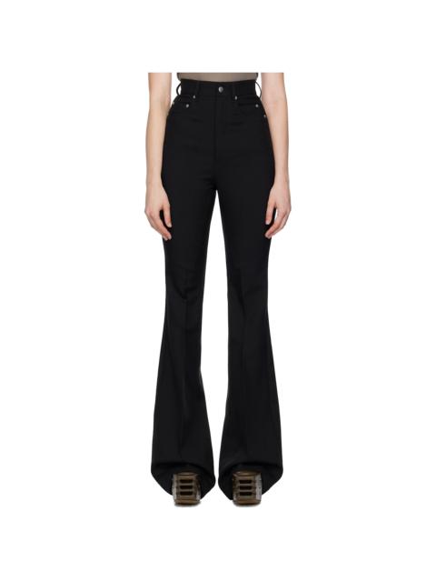 Rick Owens Black Concordians Bolan Bootcut Trousers