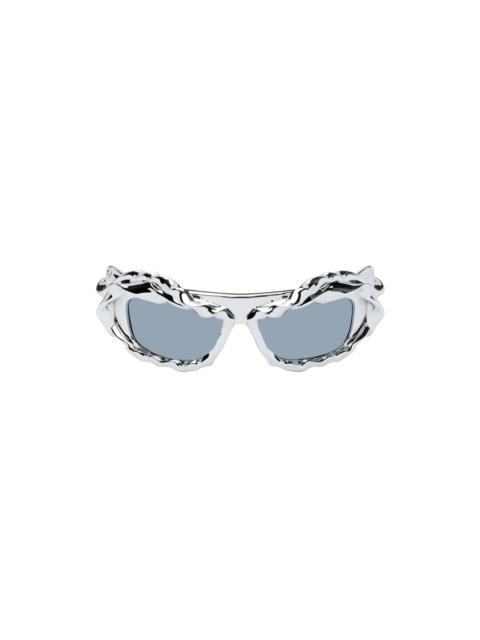 SSENSE Exclusive Silver Twisted Sunglasses