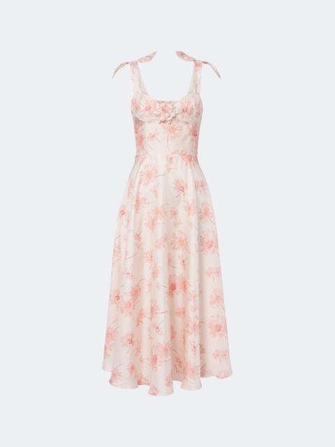 RODARTE Floral silk twill midi dress