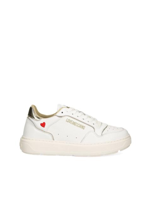 Moschino lace up leather trainers