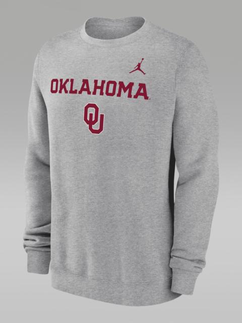 Jordan Oklahoma Sooners Primetime Primary Stack Men's Jordan College Pullover Crew