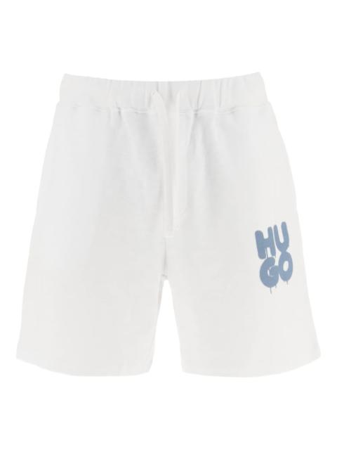 HUGO Dolivar Graffiti-logo shorts