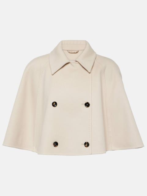 Volume wool and cashmere cape