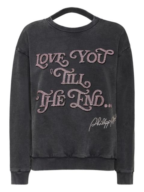 PHILIPP PLEIN open back roundneck sweatshirt