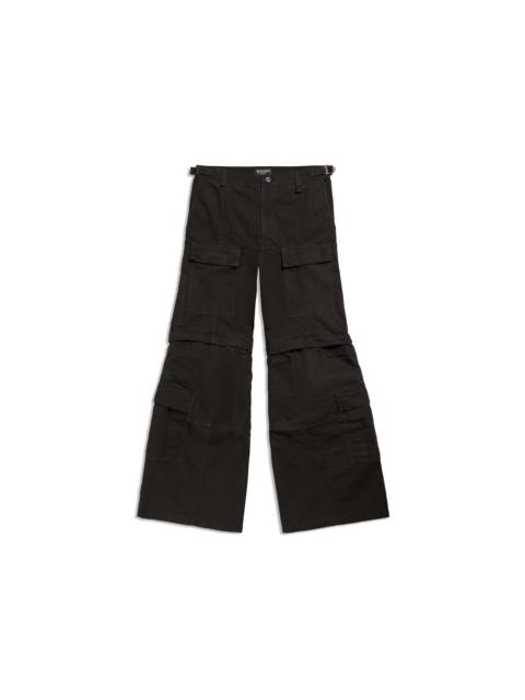 BALENCIAGA Balenciaga Flared Cargo Trousers in Black Black