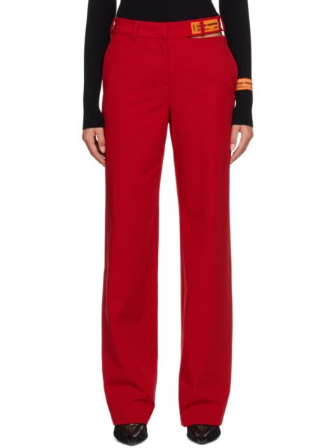 Heron Preston Red Cutout Trousers