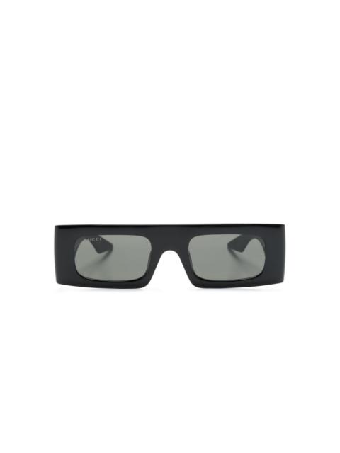 GUCCI Double G rectangular-frame sunglasses