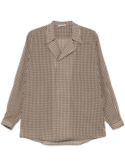 AURALEE checked cotton shirt