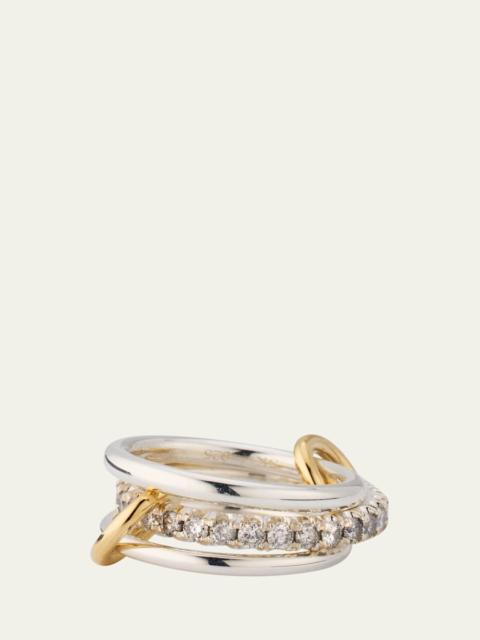 Spinelli Kilcollin Petunia 3-Band Stacked Ring with Diamonds
