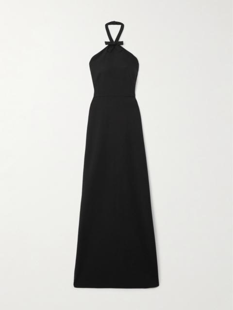 BERNADETTE Jolene Halterneck Crepe Maxi Dress