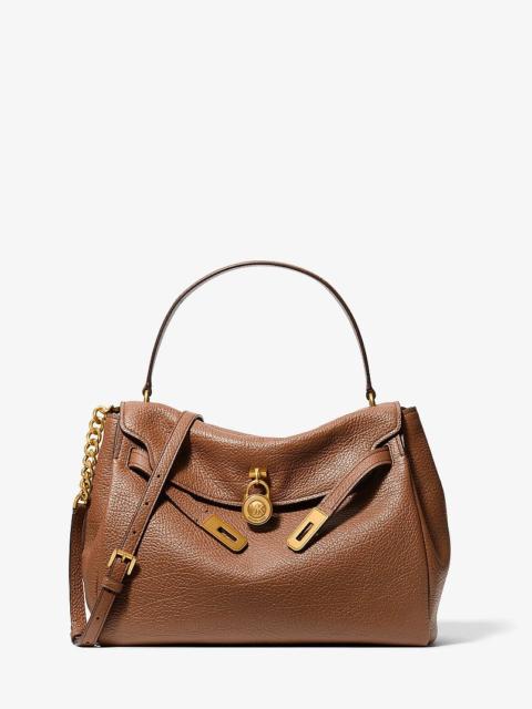 MICHAEL KORS Hamilton Moderne Large Textured Leather Slouchy Satchel