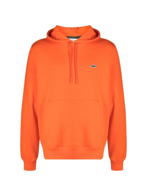 logo-patch drawstring hoodie