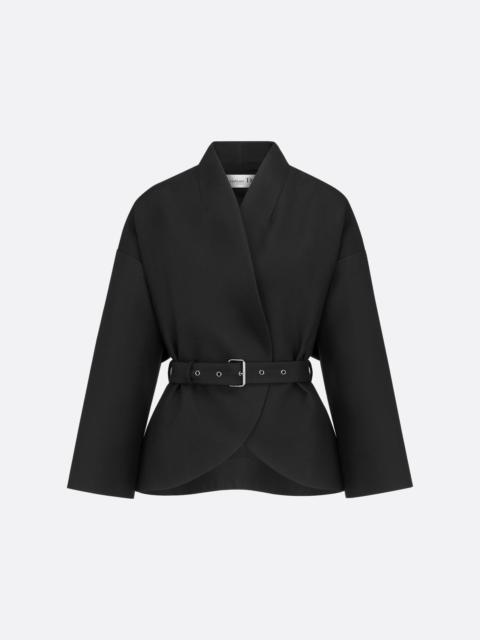 ジャケット Dior Belted Jacket With Removable Scarf Dior Belted Jacket with Removable Scarf Gray Virgin Wool