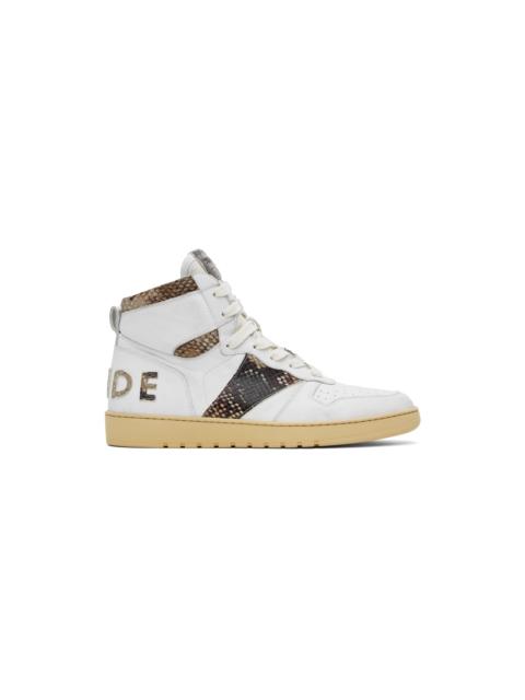 Rhude White Rhecess-Hi Sneakers