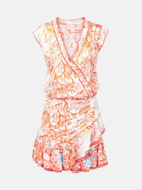 Poupette St Barth Estelle printed satin minidress