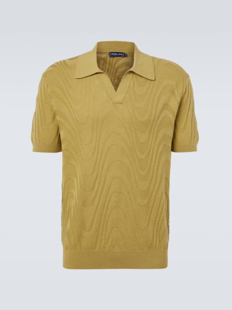 FRESCOBOL CARIOCA Rino cotton and silk jacquard polo shirt